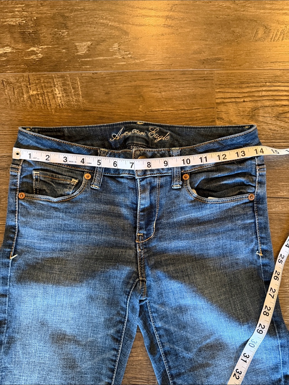 American Eagle Outfitters Women's Skinny Jeans in Blue Wash Size 4 Long - Picture 9 of 9